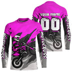 Purple Motocross Jersey Custom Dirt Bike Shirts Motorcycle Riding Shirt