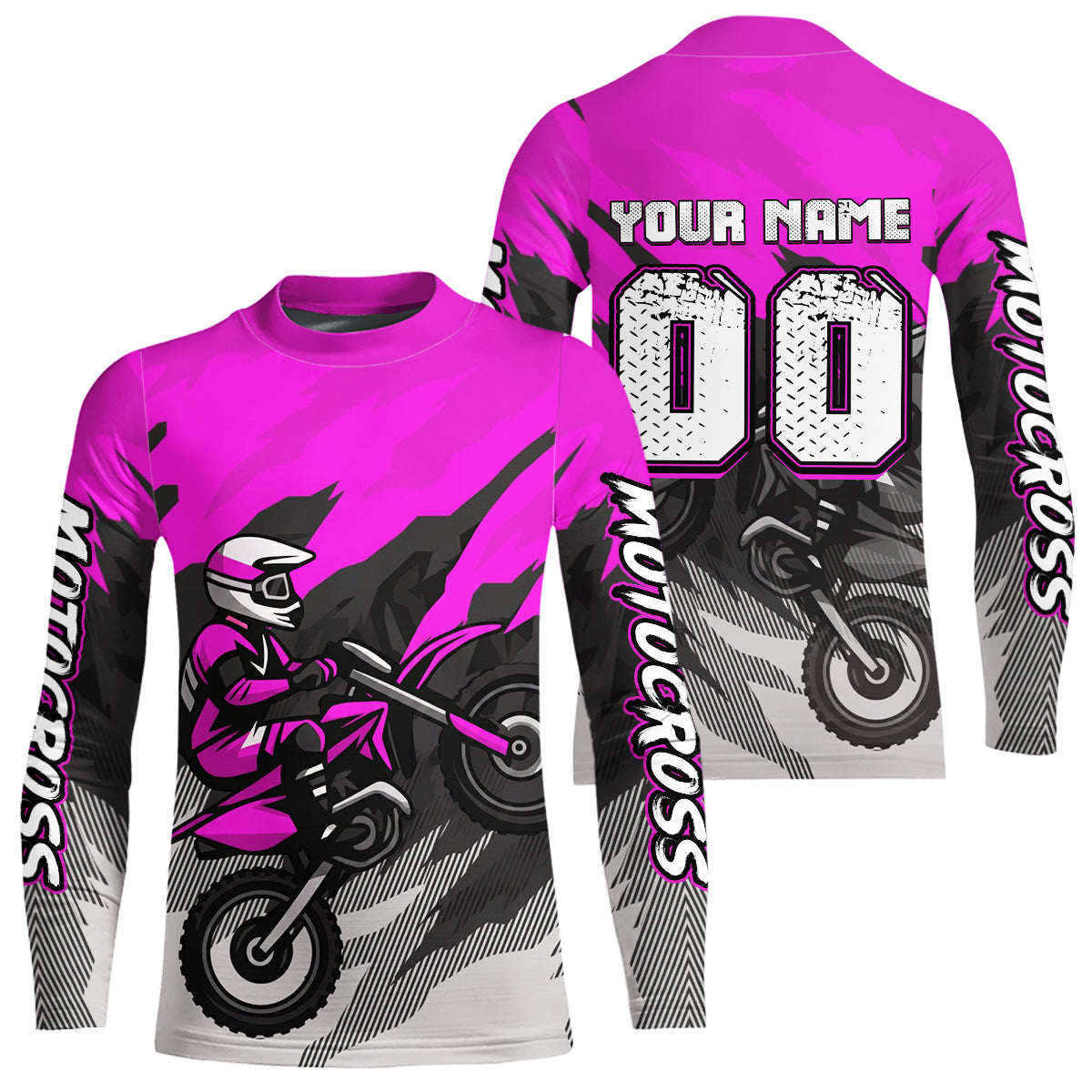 Purple Motocross Jersey Custom Dirt Bike Shirts Motorcycle Riding Shirt