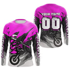 Purple Motocross Jersey Custom Dirt Bike Shirts Motorcycle Riding Shirt