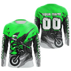 Green Motocross Jersey Custom Dirt Bike Shirts Motorcycle Riding Shirt