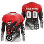 Red Motocross Jersey Custom Dirt Bike Shirts Motorcycle Riding Shirt