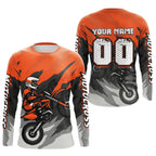 Orange Motocross Jersey Custom Dirt Bike Shirts Motorcycle Riding Shirt