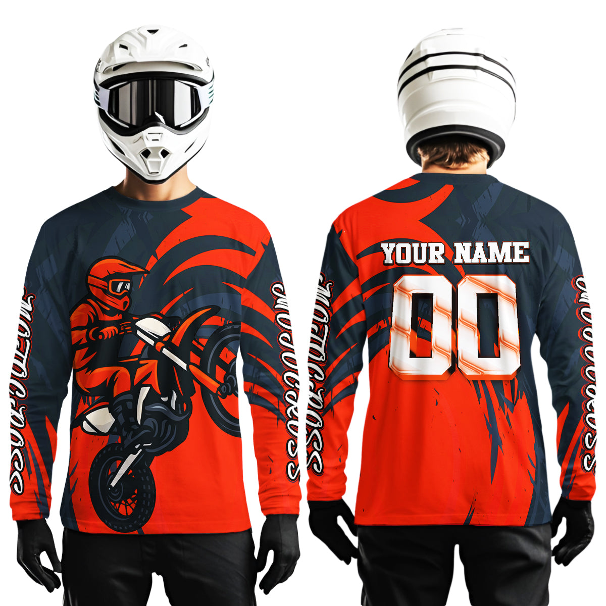 Orange Motocross Jersey Custom Dirt Bike Shirts Motorcycle Shirt