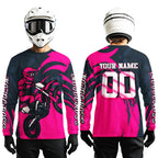Pink Motocross Jersey Custom Dirt Bike Shirts Motorcycle Shirt