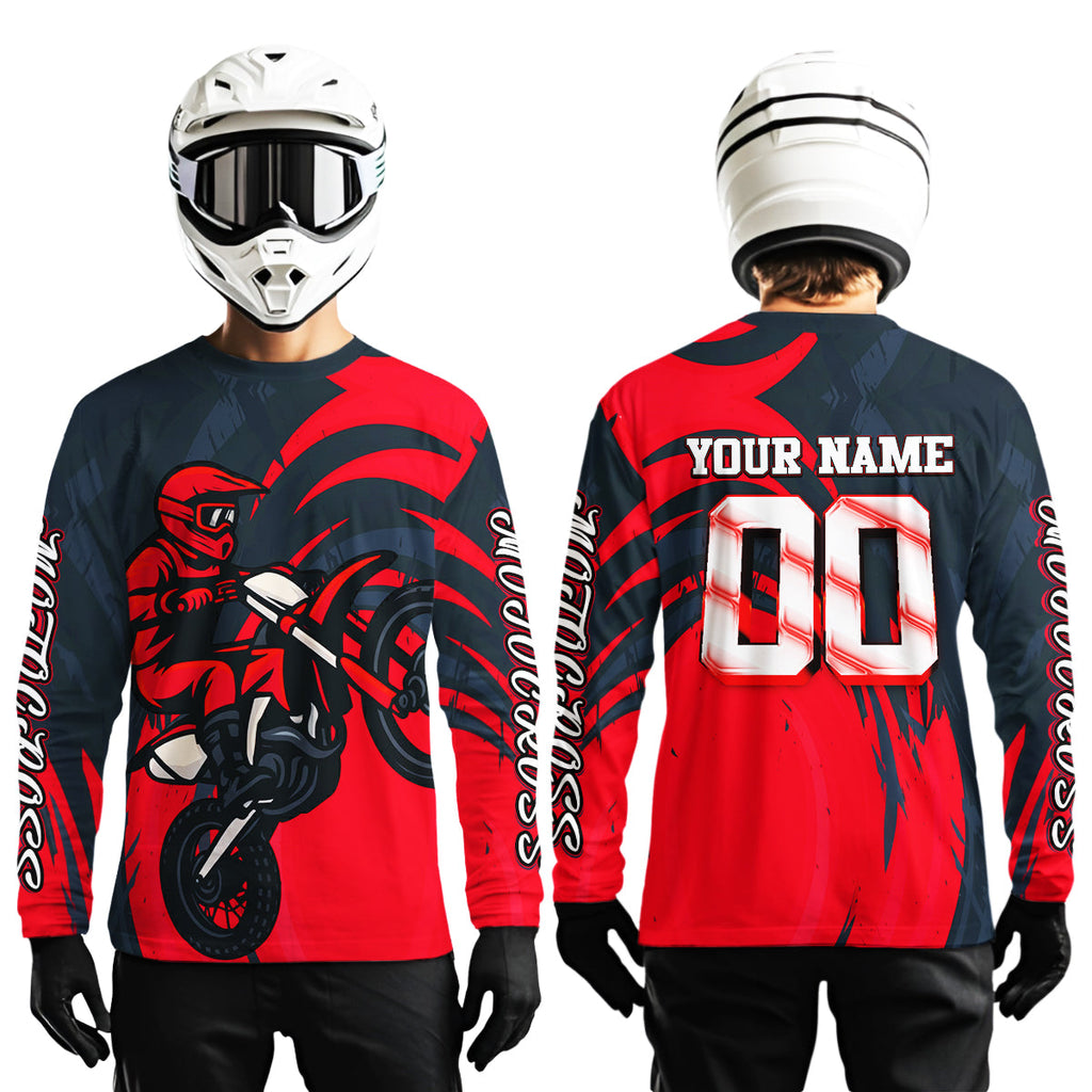 Red Motocross Jersey Custom Dirt Bike Shirts Motorcycle Shirt