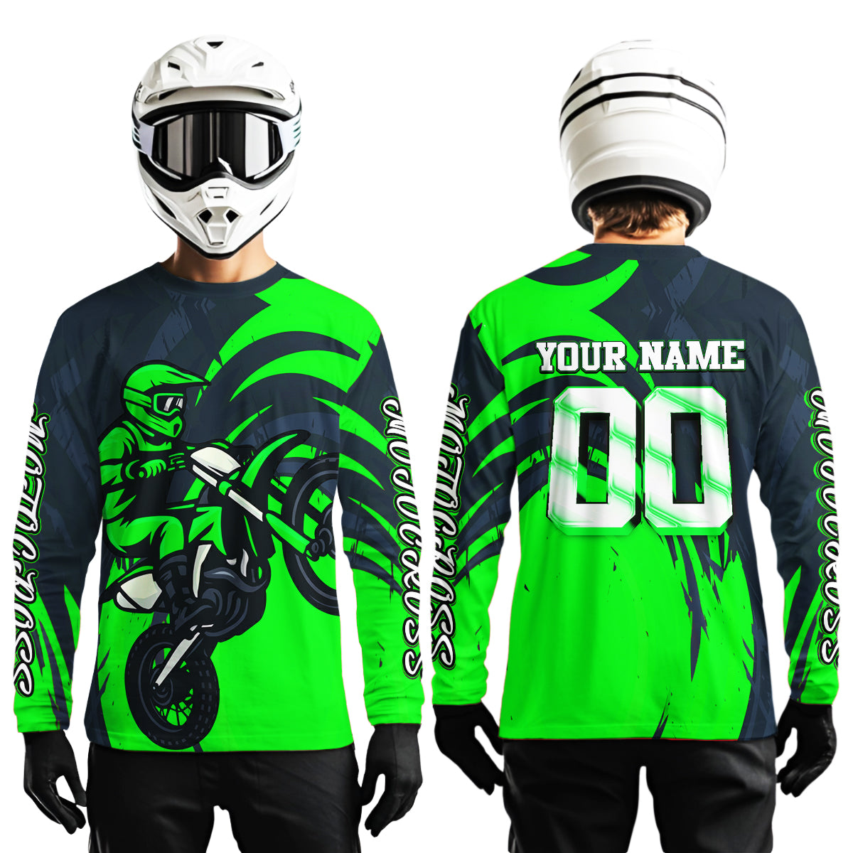 Green Motocross Jersey Custom Dirt Bike Shirts Motorcycle Shirt
