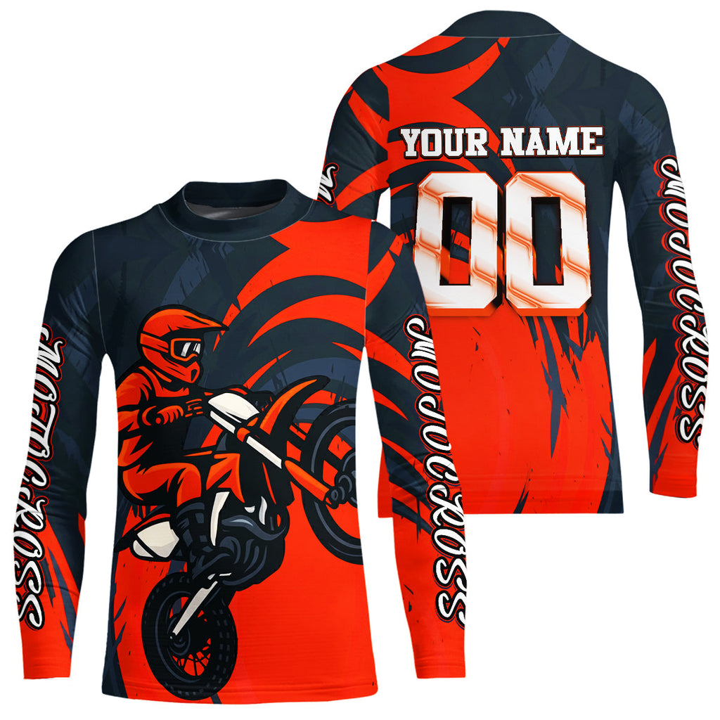 Orange Motocross Jersey Custom Dirt Bike Shirts Motorcycle Shirt