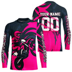 Pink Motocross Jersey Custom Dirt Bike Shirts Motorcycle Shirt