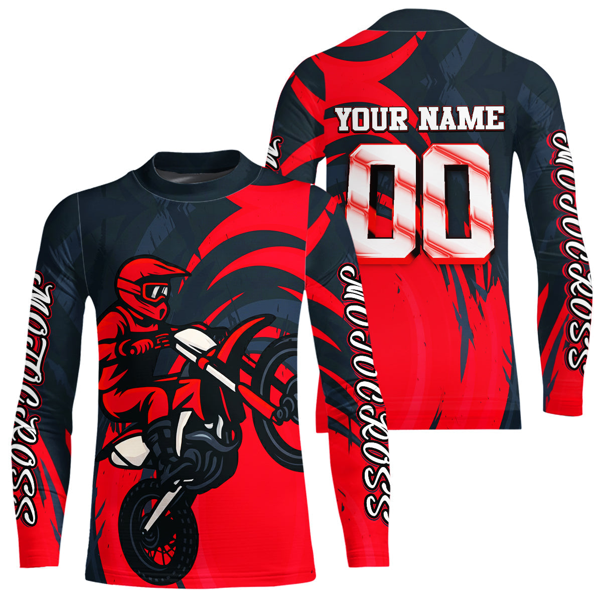 Red Motocross Jersey Custom Dirt Bike Shirts Motorcycle Shirt