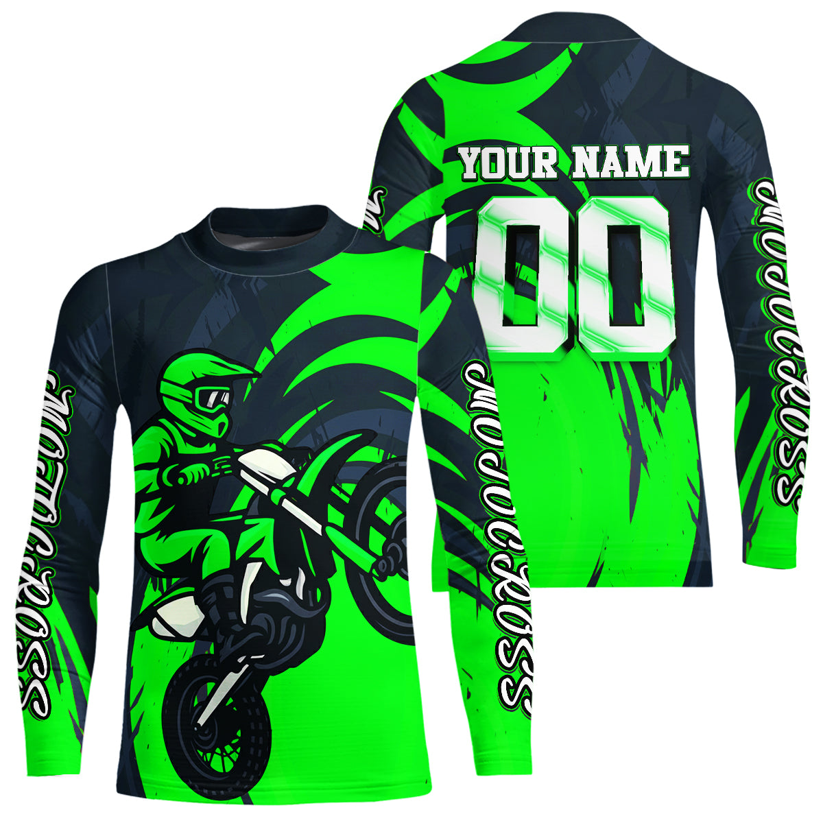 Green Motocross Jersey Custom Dirt Bike Shirts Motorcycle Shirt