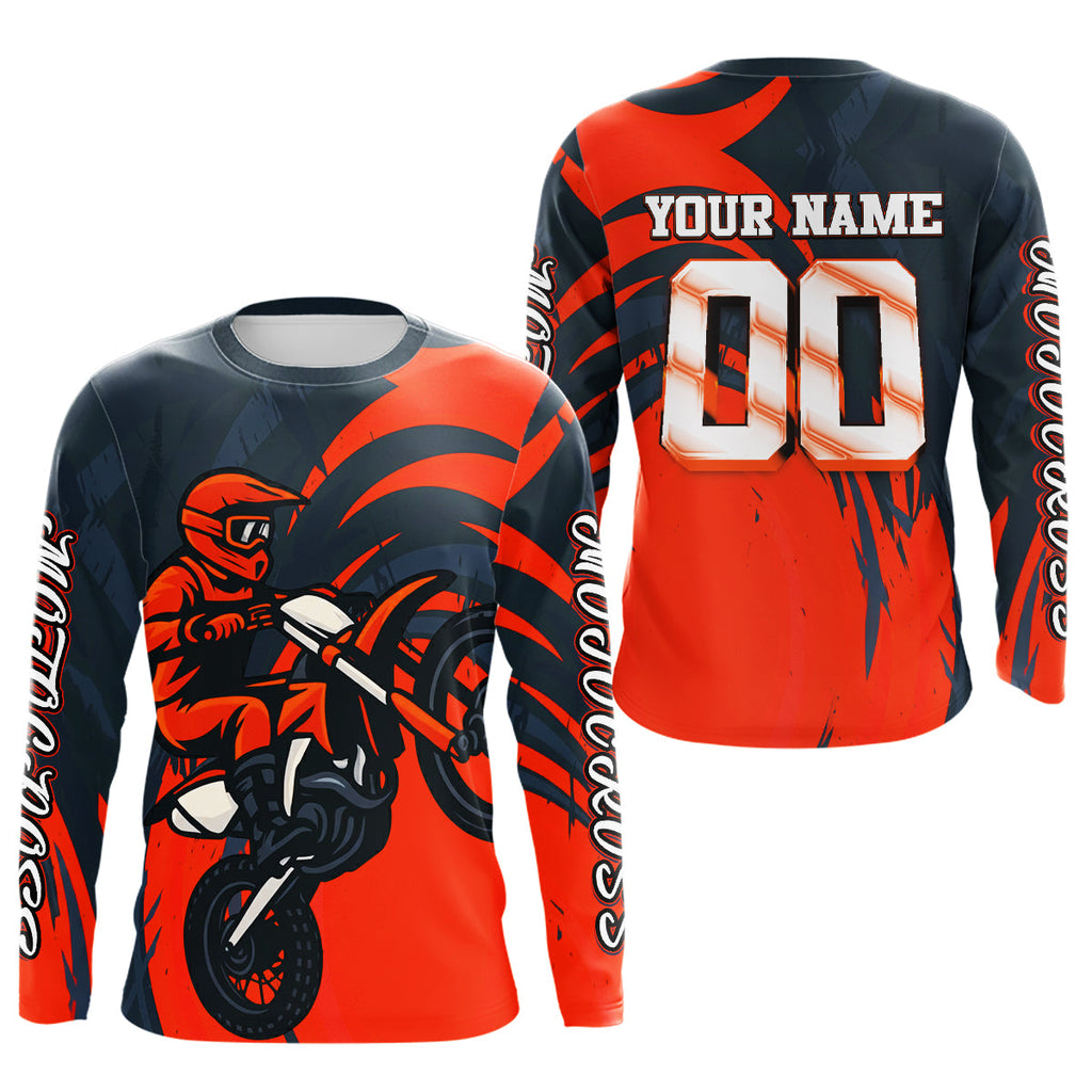 Orange Motocross Jersey Custom Dirt Bike Shirts Motorcycle Shirt