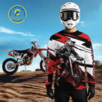 Red and Black Custom Motocross Jersey Dirt Bike Motorcycle Shirt