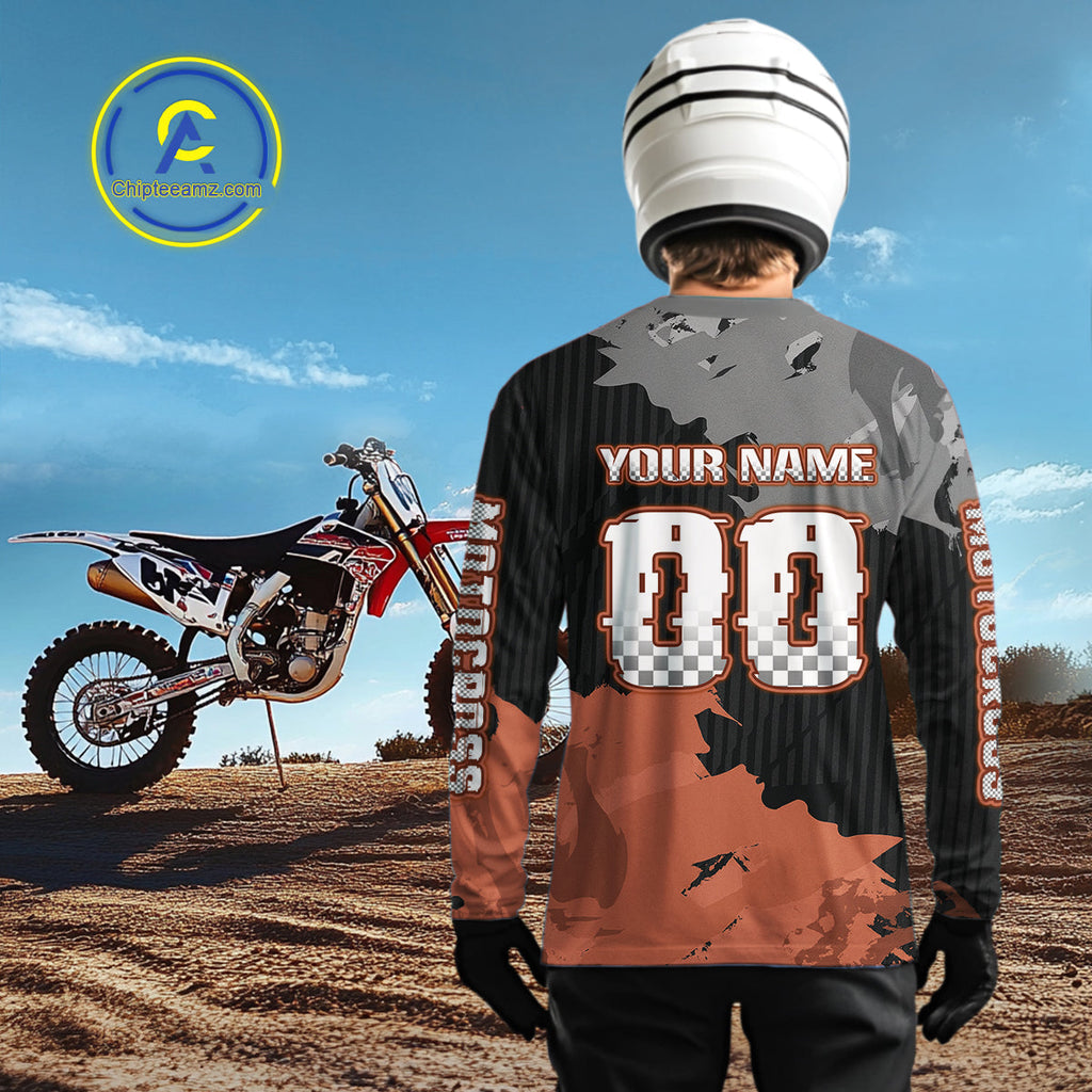 Orange Custom Motocross Racing Jersey Dirt Bike Shirts Moto Shirt