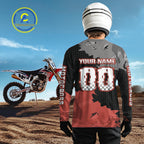 Red Custom Motocross Racing Jersey Dirt Bike Shirts Moto Shirt