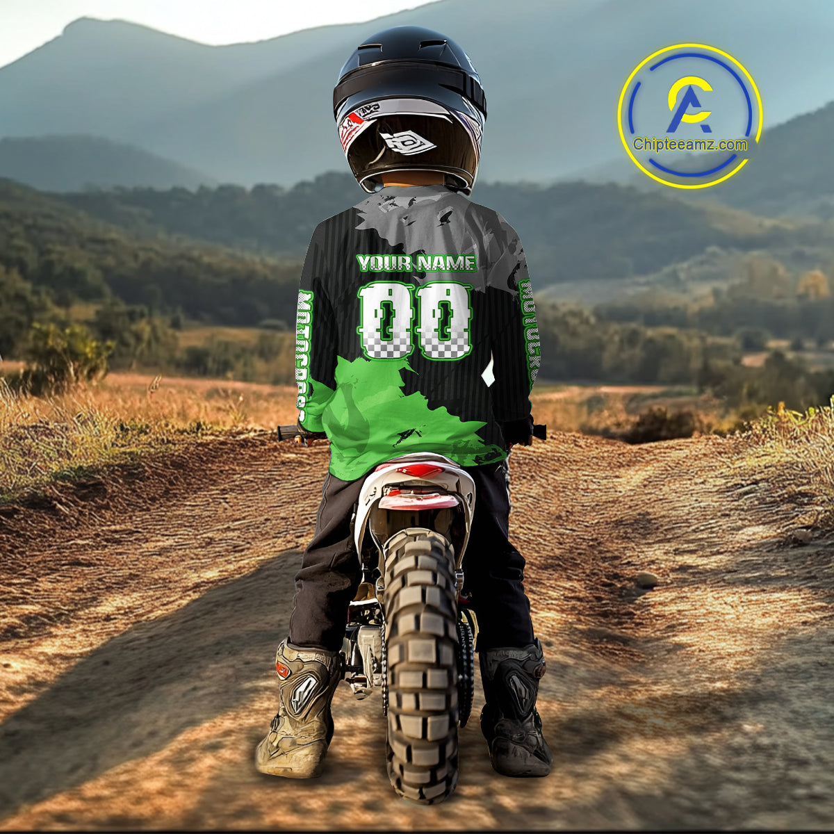 Green Custom Motocross Racing Jersey Dirt Bike Shirts Moto Shirt