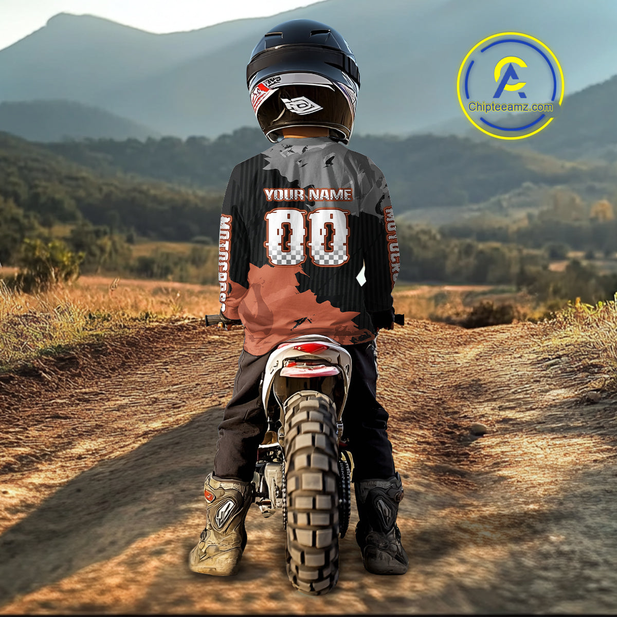 Orange Custom Motocross Racing Jersey Dirt Bike Shirts Moto Shirt