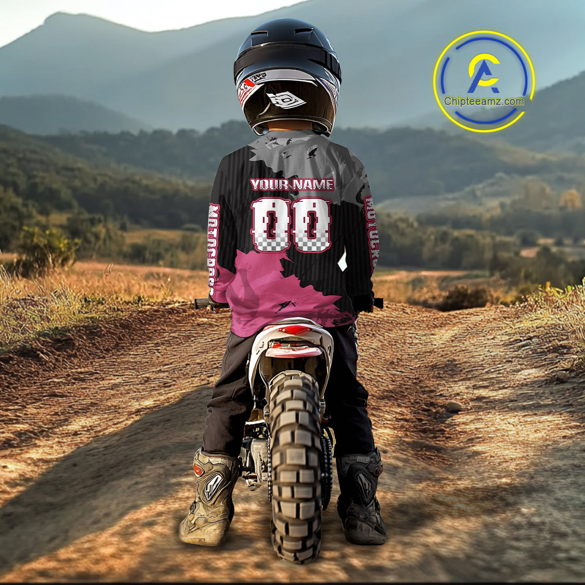 Pink Custom Motocross Racing Jersey Dirt Bike Shirts Moto Shirt