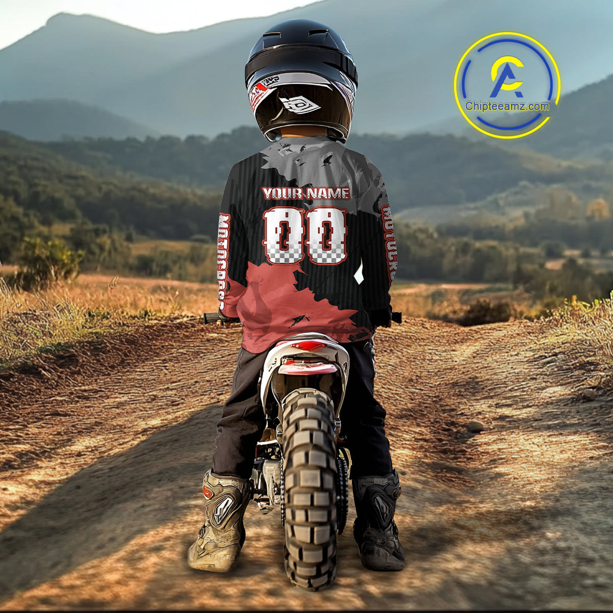 Red Custom Motocross Racing Jersey Dirt Bike Shirts Moto Shirt