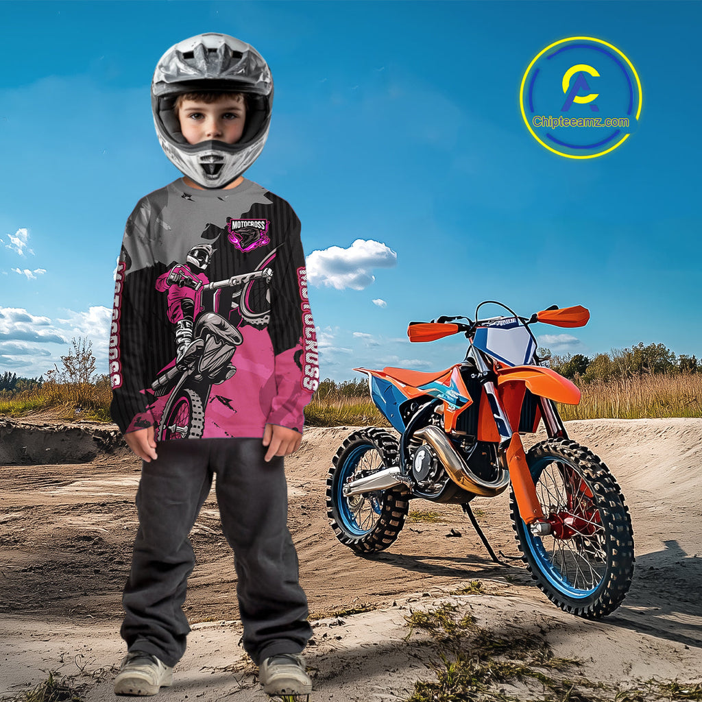 Pink Custom Motocross Racing Jersey Dirt Bike Shirts Moto Shirt