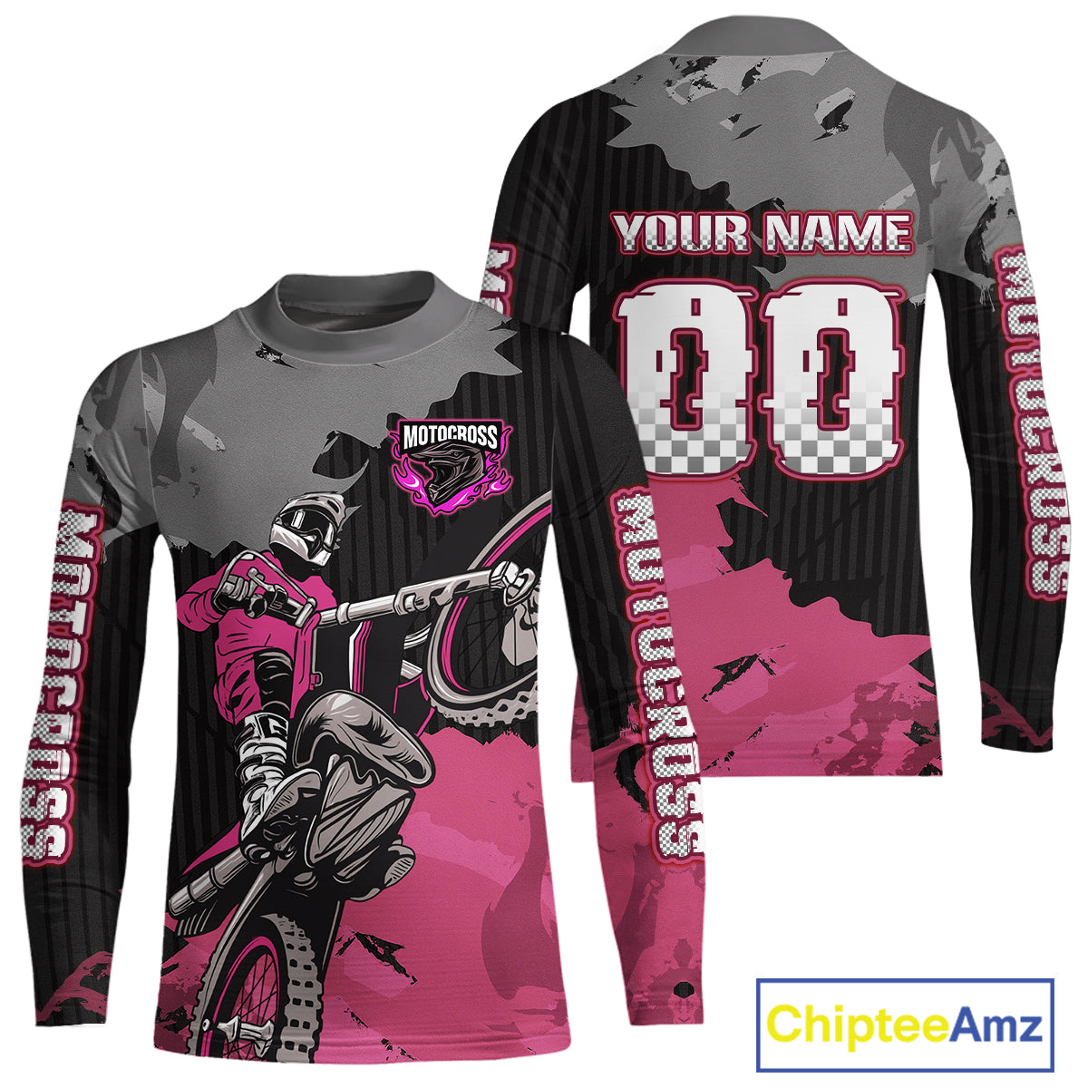 Pink Custom Motocross Racing Jersey Dirt Bike Shirts Moto Shirt