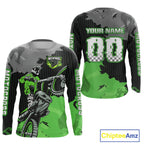 Green Custom Motocross Racing Jersey Dirt Bike Shirts Moto Shirt