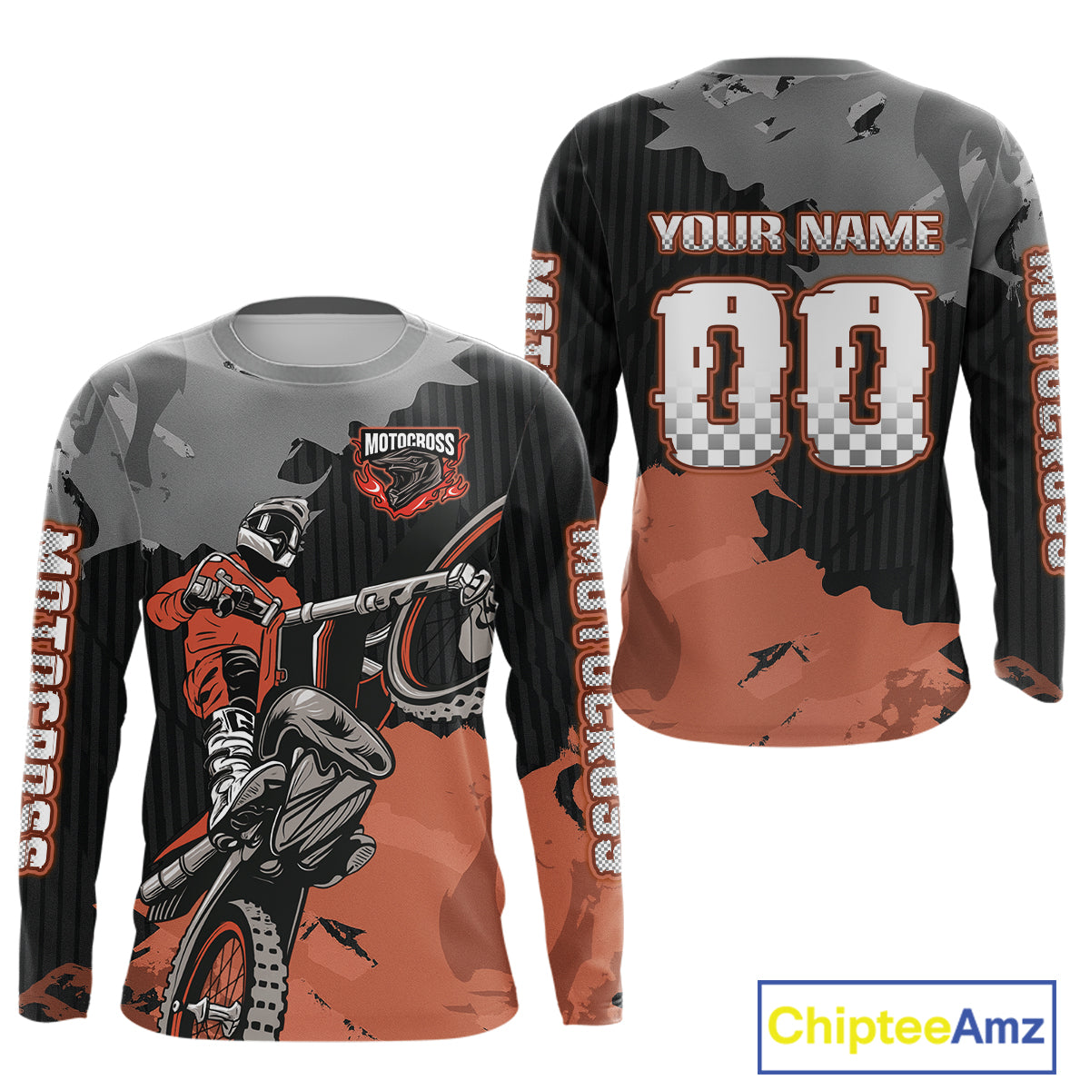 Orange Custom Motocross Racing Jersey Dirt Bike Shirts Moto Shirt