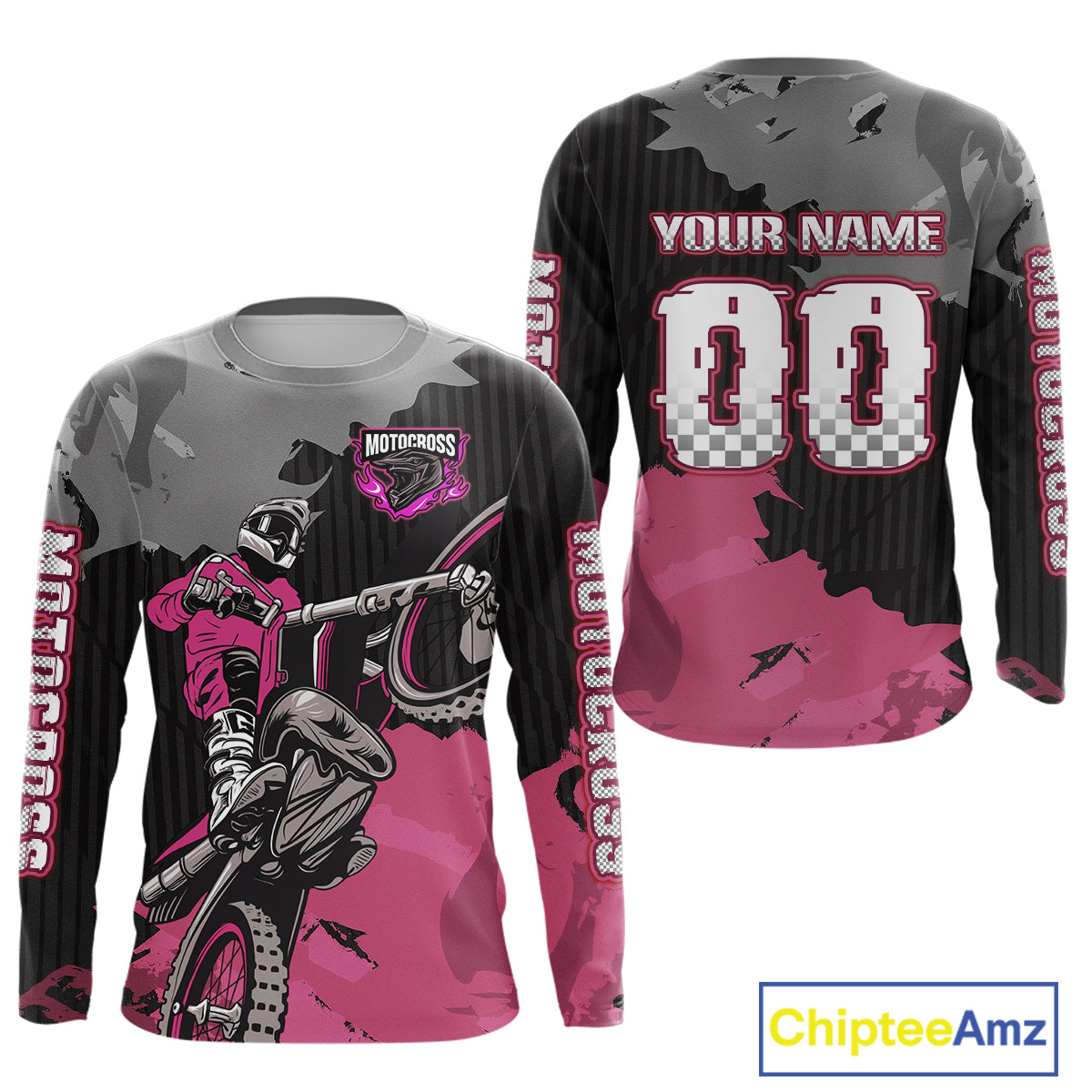 Pink Custom Motocross Racing Jersey Dirt Bike Shirts Moto Shirt