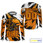 Custom Orange Motocross Racing Jersey Dirt Bike Shirts Riding Shirt
