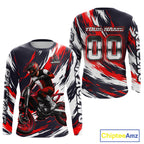 Custom Motocross Jersey Dirt Bike Jersey Red&Black Riding Shirt