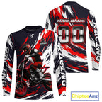 Custom Motocross Jersey Dirt Bike Jersey Red&Black Riding Shirt