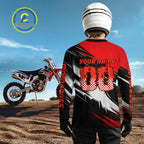 Custom Red Motocross Jersey Dirt Bike Jersey Motorcycle Riding Shirt