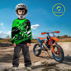 Custom Green Motocross Jersey Dirt Bike Jersey Motorcycle Riding Shirt