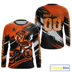 Custom Orange Motocross Jersey Dirt Bike Jersey Motorcycle Riding Shirt