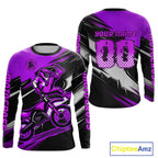 Custom Purple Motocross Jersey Dirt Bike Jersey Motorcycle Riding Shirt