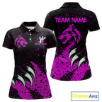 Pink Wolf Bowling Shirts for Team Custom Bowling Jerseys for Bowlers