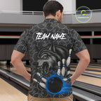 Gray Wolf Bowling Shirts for Team Wolf Bowling Jerseys Custom