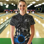 Gray Wolf Bowling Shirts for Team Wolf Bowling Jerseys Custom