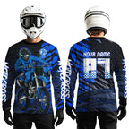 Blue Motocross Racing Jersey Custom Dirt Bike Shirts Motorcycle Shirt