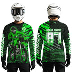Green Motocross Racing Jersey Custom Dirt Bike Shirts Motorcycle Shirt