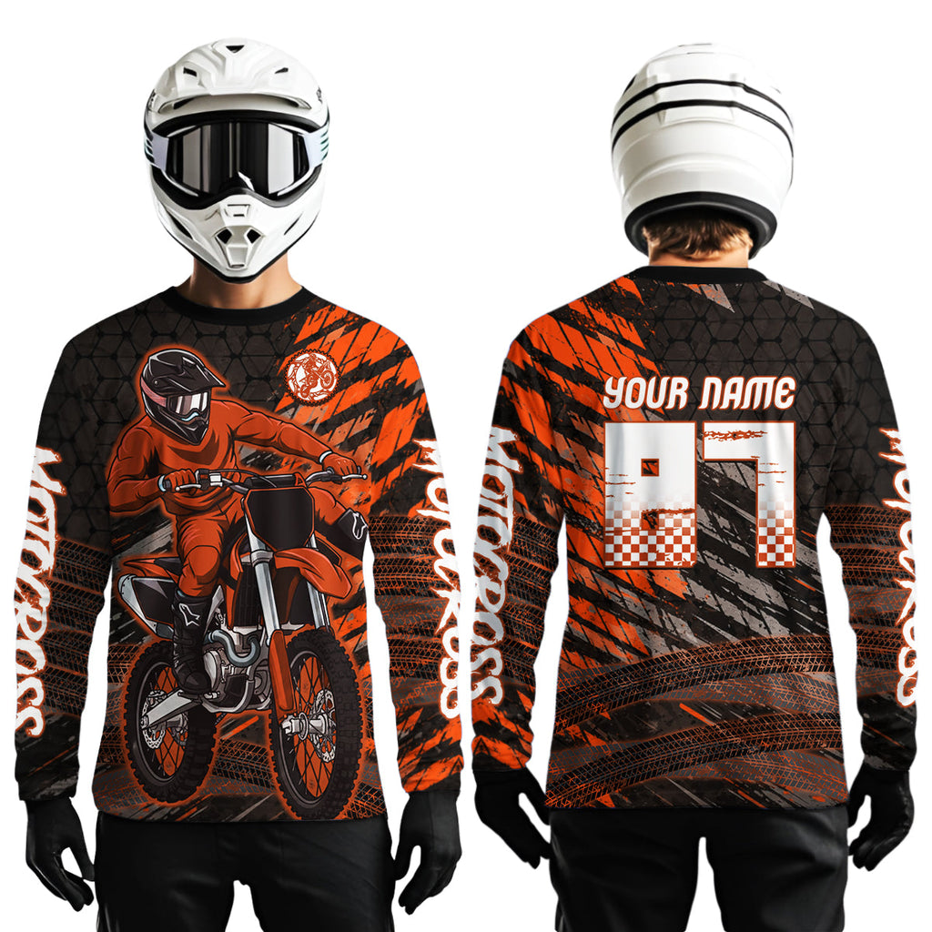 Orange Motocross Racing Jersey Custom Dirt Bike Shirts Motorcycle Shirt