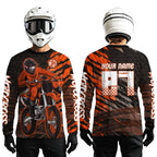 Orange Motocross Racing Jersey Custom Dirt Bike Shirts Motorcycle Shirt