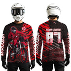 Red Motocross Racing Jersey Custom Dirt Bike Shirts Motorcycle Shirt