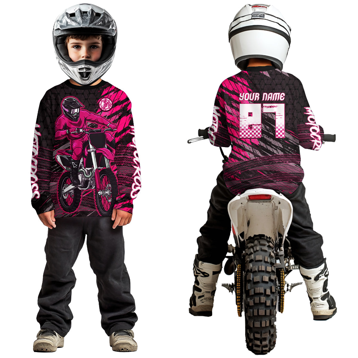 Pink Motocross Racing Jersey Custom Dirt Bike Shirts Motorcycle Shirt