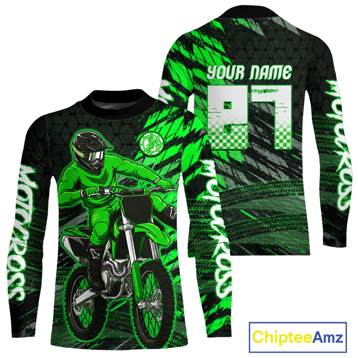 Green Motocross Racing Jersey Custom Dirt Bike Shirts Motorcycle Shirt
