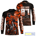 Orange Motocross Racing Jersey Custom Dirt Bike Shirts Motorcycle Shirt