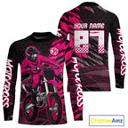 Pink Motocross Racing Jersey Custom Dirt Bike Shirts Motorcycle Shirt