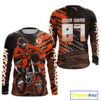 Orange Motocross Racing Jersey Custom Dirt Bike Shirts Motorcycle Shirt