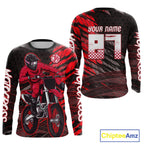 Red Motocross Racing Jersey Custom Dirt Bike Shirts Motorcycle Shirt
