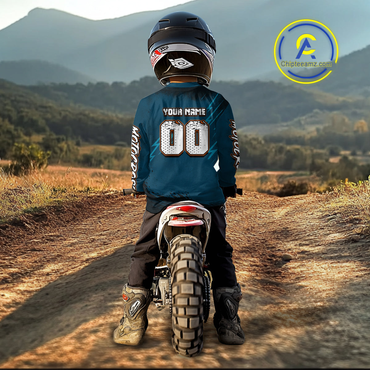 Tiger Motocross Jersey Custom Blue Dirt Bike Shirts Racing Jersey