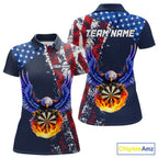 Custom US Flag Eagle Flame Darts Shirt Darts Team Jerseys Dartboard Shirt
